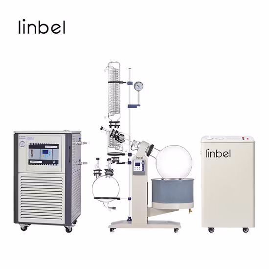 Vacuum Distillation Glass Rotary Evaporator 50 Liter System with Electrical Lift
