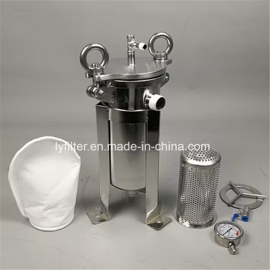 Ganzes Haus/Gewerbe 1000 bis 3000 L/H Ss 304 316 Edelstahl-Beutelfiltergehäusesystem